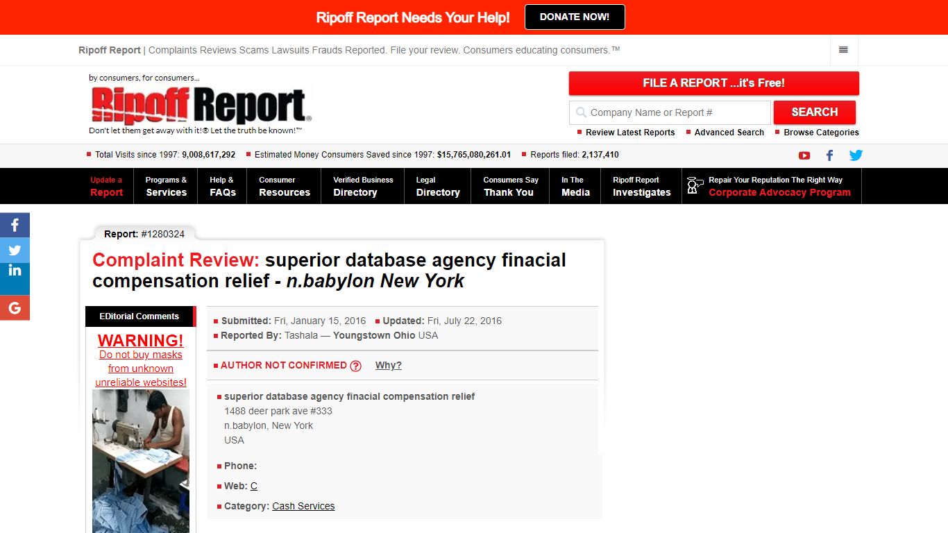 Ripoff Report | Superior database agency Review - N.babylon, New York